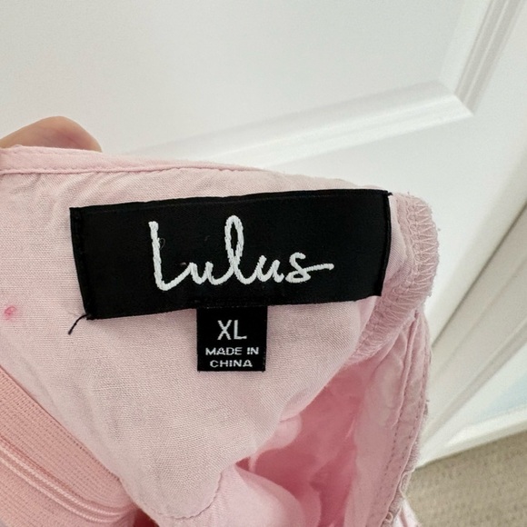 Lulus One Wish Light Blush Pink Lace Midi Dress Size XL - Picture 7 of 7